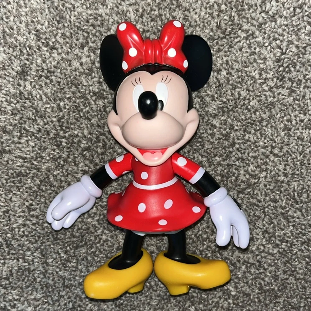 Vintage Disney Parks Minnie and Mickey Mouse Posable PVC Figures Set